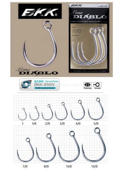 Αγκίστρια Assist Hooks BKK Lone Diablo.2/0-55lb