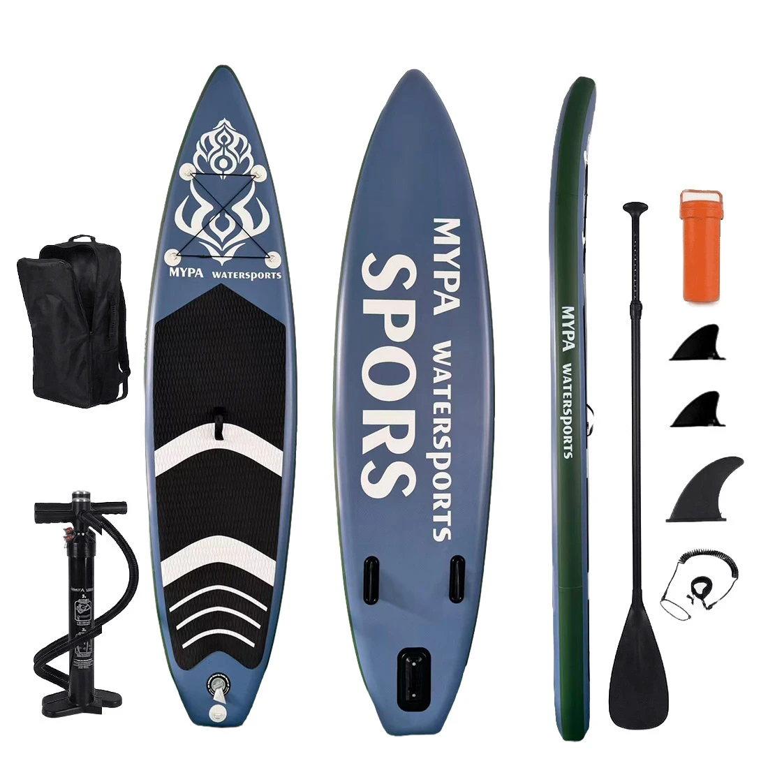 Φουσκωτή Σανίδα SUP MYPA Watersports”Deep Sea Blue / Emerald Rails Complete Kit”10’6″ (320cm)